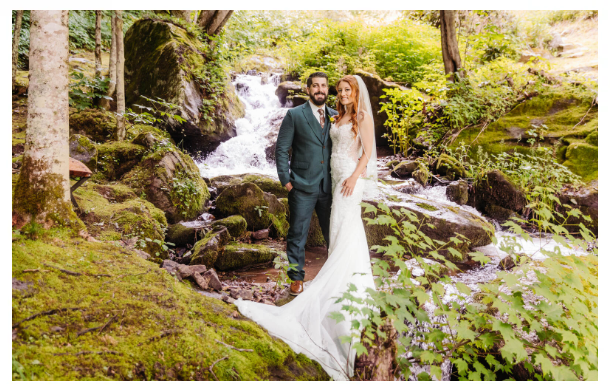 waterfall wedding venue in Hot Springs NC