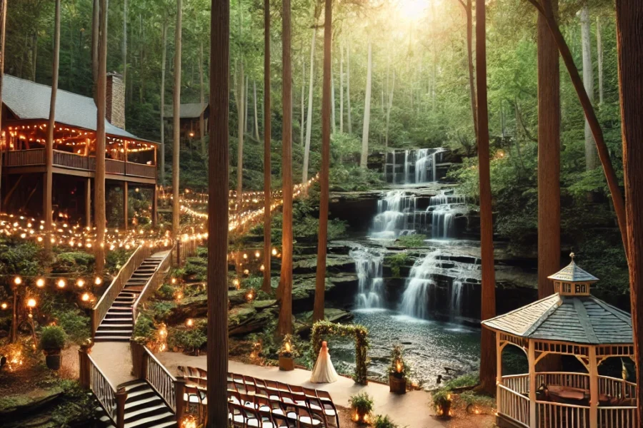 Waterfall wedding venues NC