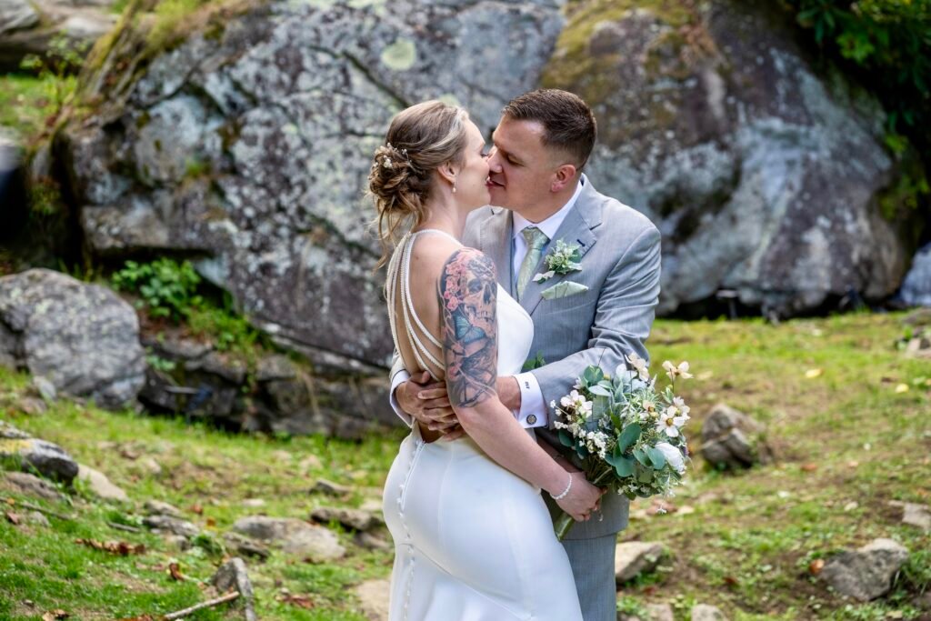 small wedding at a wedding venue in hot springs nc