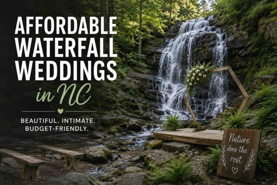 Affordable Waterfall Wedding in NC