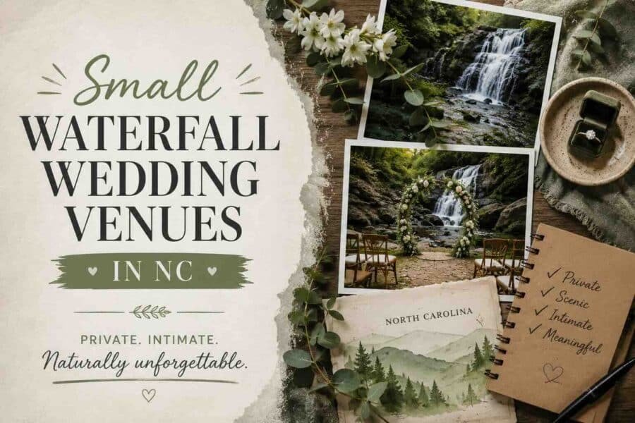 Small Waterfall Wedding Venues in NC