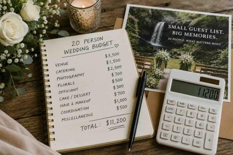 20 person wedding cost decision making