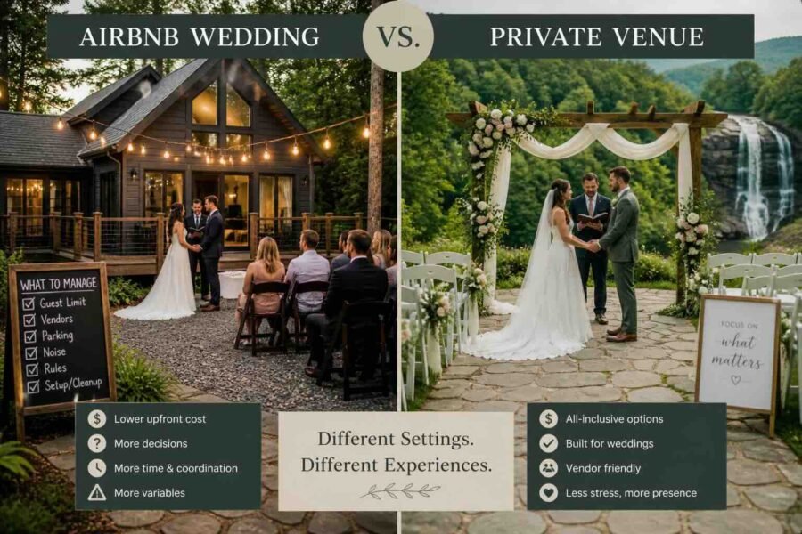 airbnb wedding vs a private venue