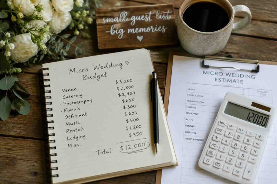 micro wedding cost north Carolina breakdown