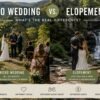 micro wedding vs elopement comparison photo