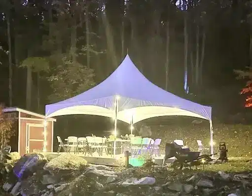 wedding after party venue with a tent