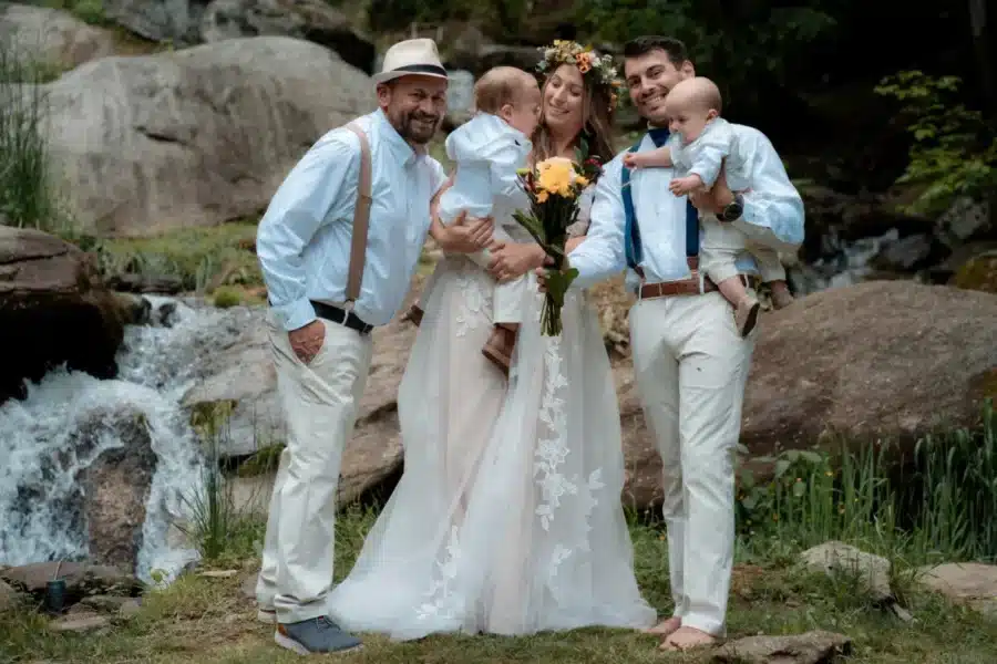 Affordable all inclusive wedding packages at a private waterfall venue in the North Carolina mountains