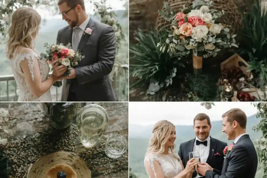 Asheville elopement at a private waterfall venue in the North Carolina mountains