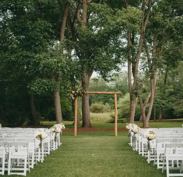 Cheap wedding venues North Carolina — private waterfall ceremony setting in the Blue Ridge Mountains